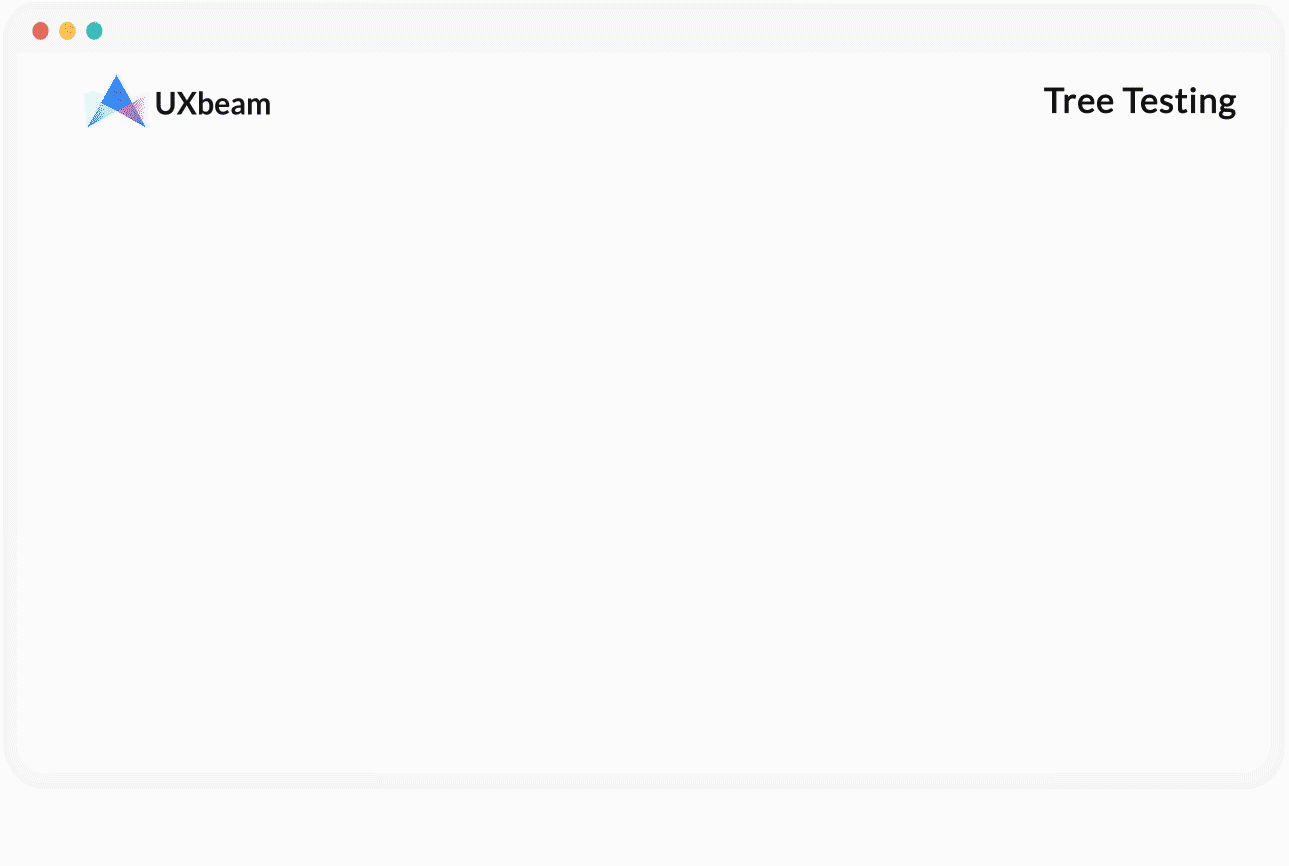 UXbeam Tree testing software