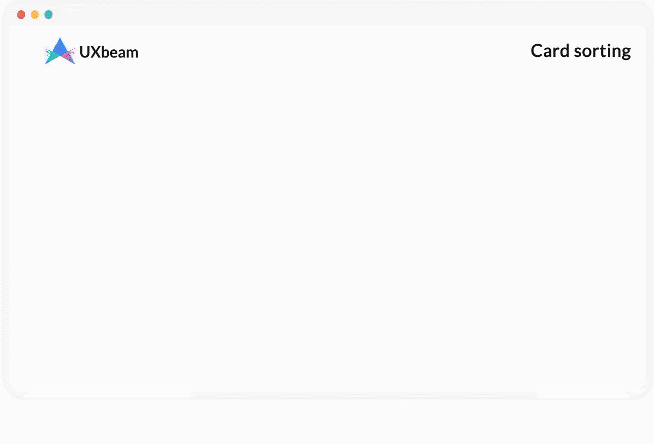 Card sorting UX